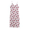 Splash Wine Pattern Print Jersey Midi Cami Dress