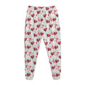 Splash Wine Pattern Print Jogger Pants