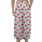 Splash Wine Pattern Print Lantern Pants