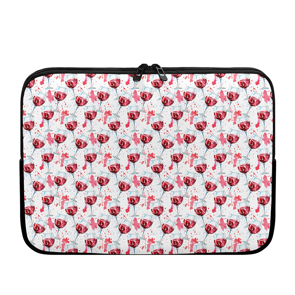 Splash Wine Pattern Print Laptop Sleeve