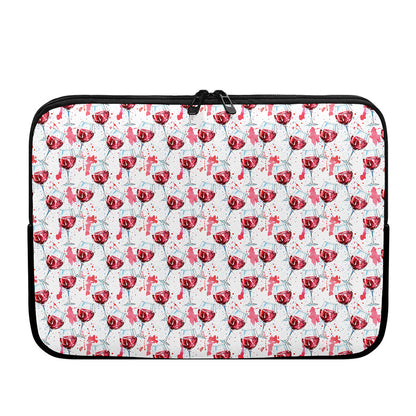 Splash Wine Pattern Print Laptop Sleeve
