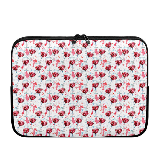 Splash Wine Pattern Print Laptop Sleeve