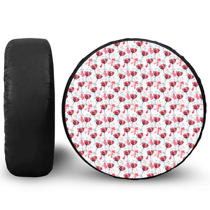 Splash Wine Pattern Print Leather Spare Tire Cover