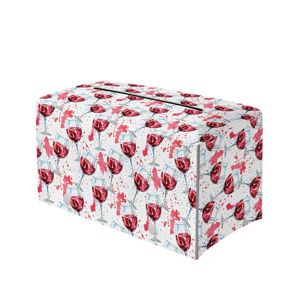 Splash Wine Pattern Print Leather Tissue Box Cover