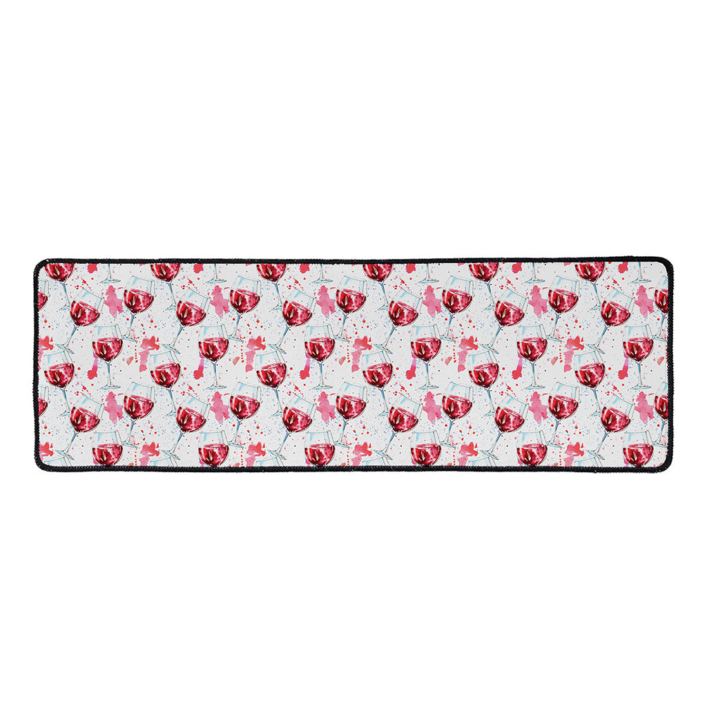 Splash Wine Pattern Print Long Kitchen Mat