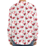 Splash Wine Pattern Print Long Sleeve Baseball Jersey