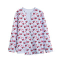 Splash Wine Pattern Print Long Sleeve Short Coat