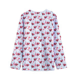 Splash Wine Pattern Print Long Sleeve Short Coat