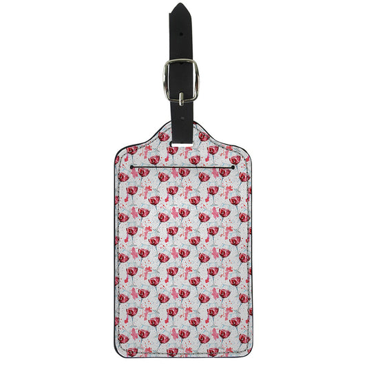 Splash Wine Pattern Print Luggage Tag