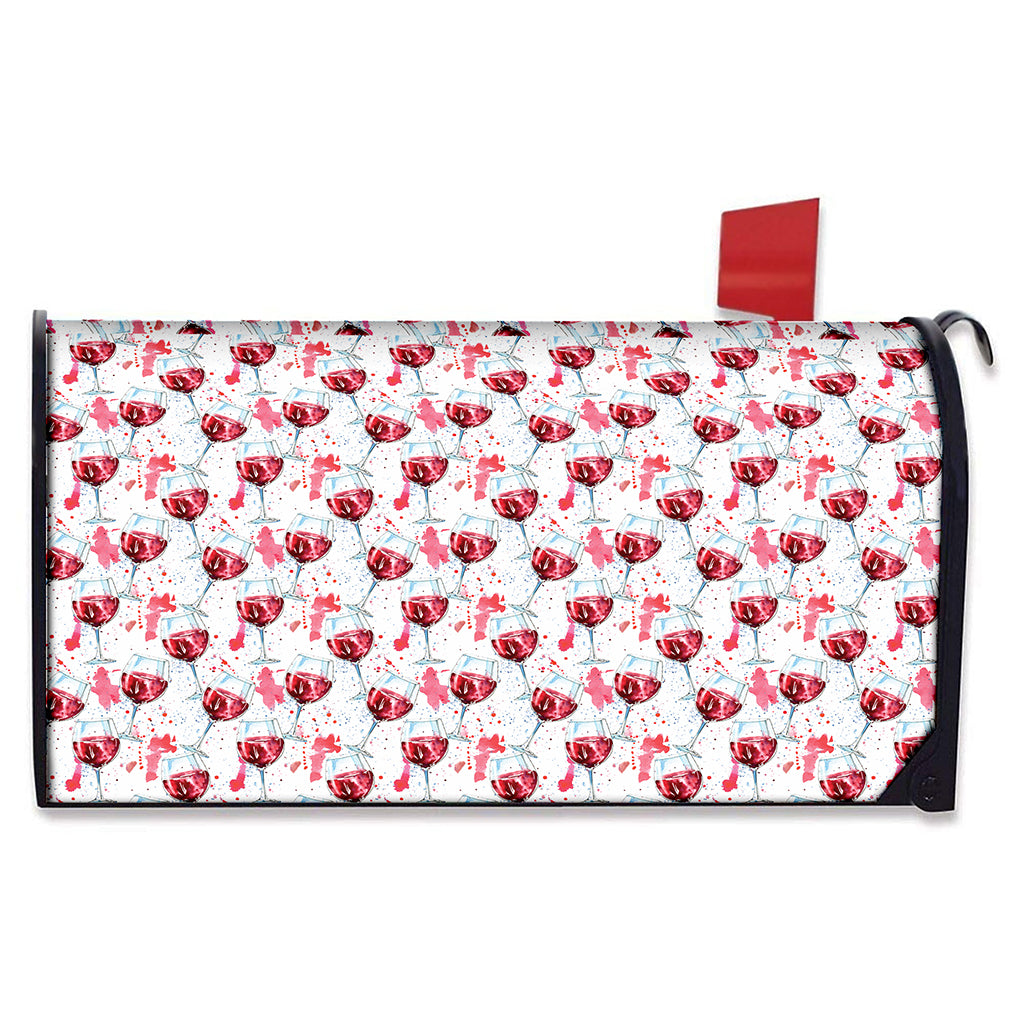 Splash Wine Pattern Print Mailbox Cover