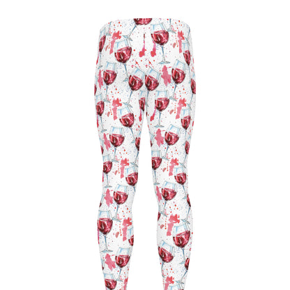 Splash Wine Pattern Print Men's leggings