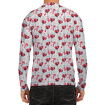 Splash Wine Pattern Print Men's Long Sleeve Rash Guard