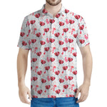 Splash Wine Pattern Print Men's Polo Shirt