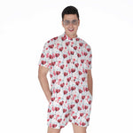 Splash Wine Pattern Print Men's Rompers