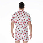 Splash Wine Pattern Print Men's Rompers