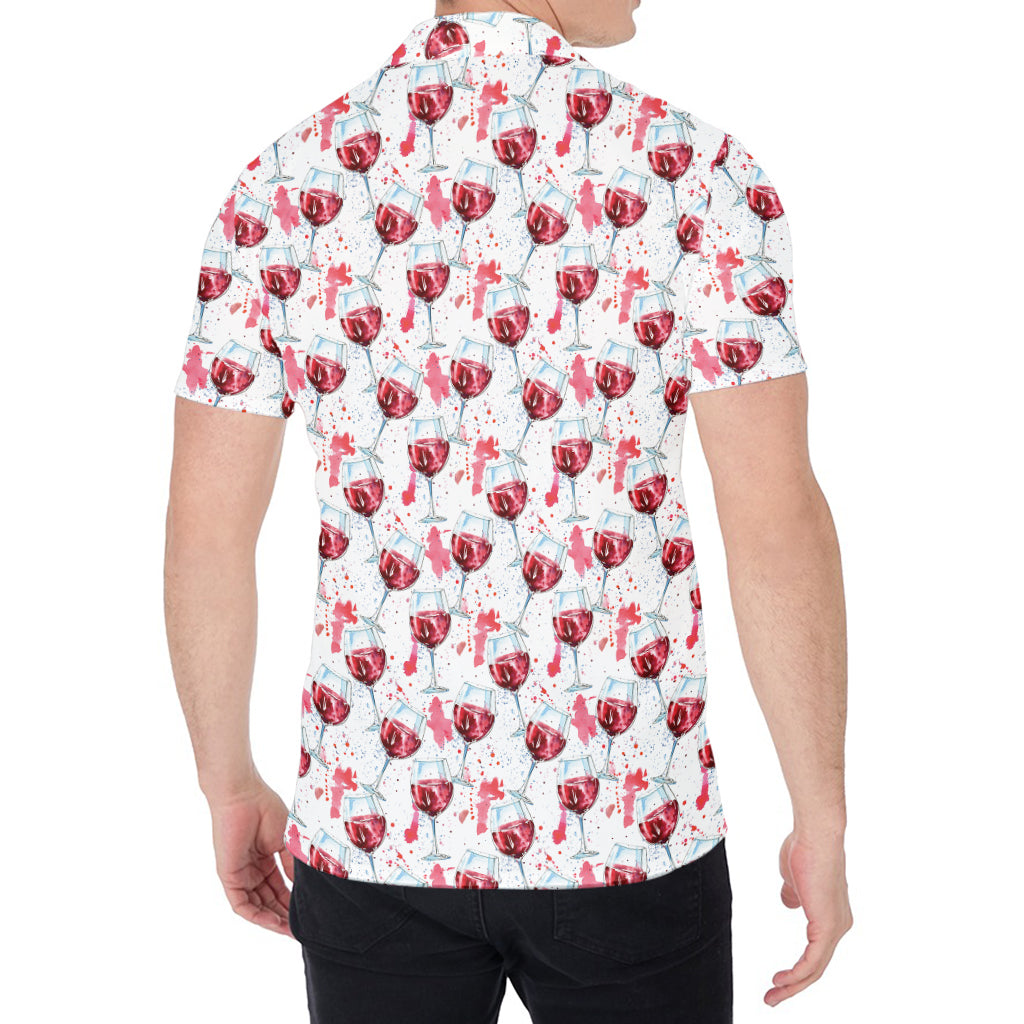 Splash Wine Pattern Print Men's Shirt