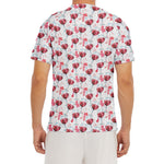 Splash Wine Pattern Print Men's Short Sleeve Rash Guard