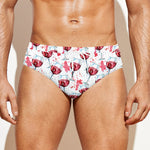 Splash Wine Pattern Print Men's Swim Briefs