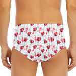Splash Wine Pattern Print Men's Triangle Swim Briefs