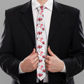 Splash Wine Pattern Print Necktie