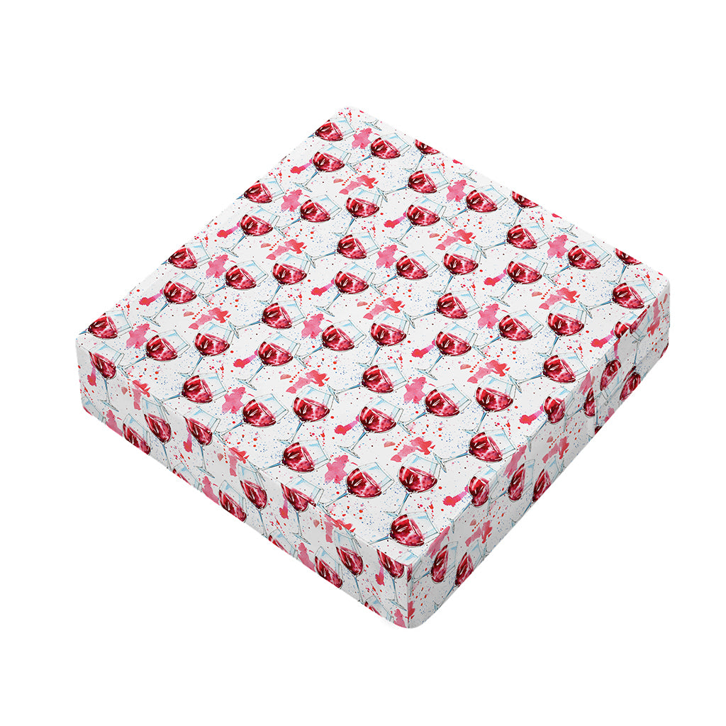 Splash Wine Pattern Print Outdoor Seat Cushion Cover