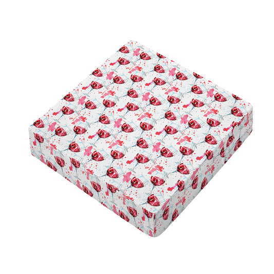 Splash Wine Pattern Print Outdoor Seat Cushion Cover