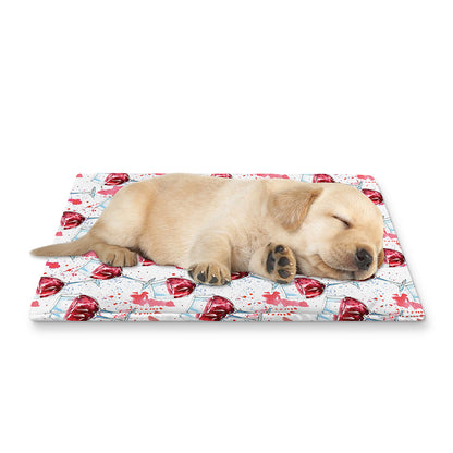 Splash Wine Pattern Print Pet Cooling Mat Cover
