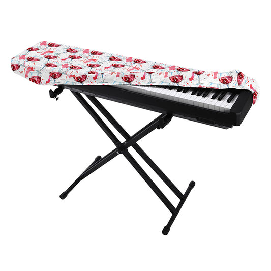 Splash Wine Pattern Print Piano Keyboard Cover