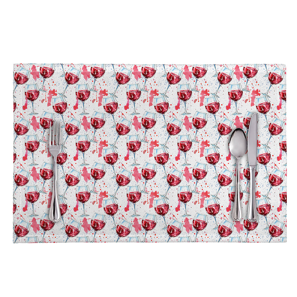 Splash Wine Pattern Print Placemat