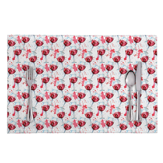 Splash Wine Pattern Print Placemat
