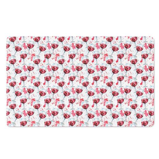Splash Wine Pattern Print Polyester Doormat