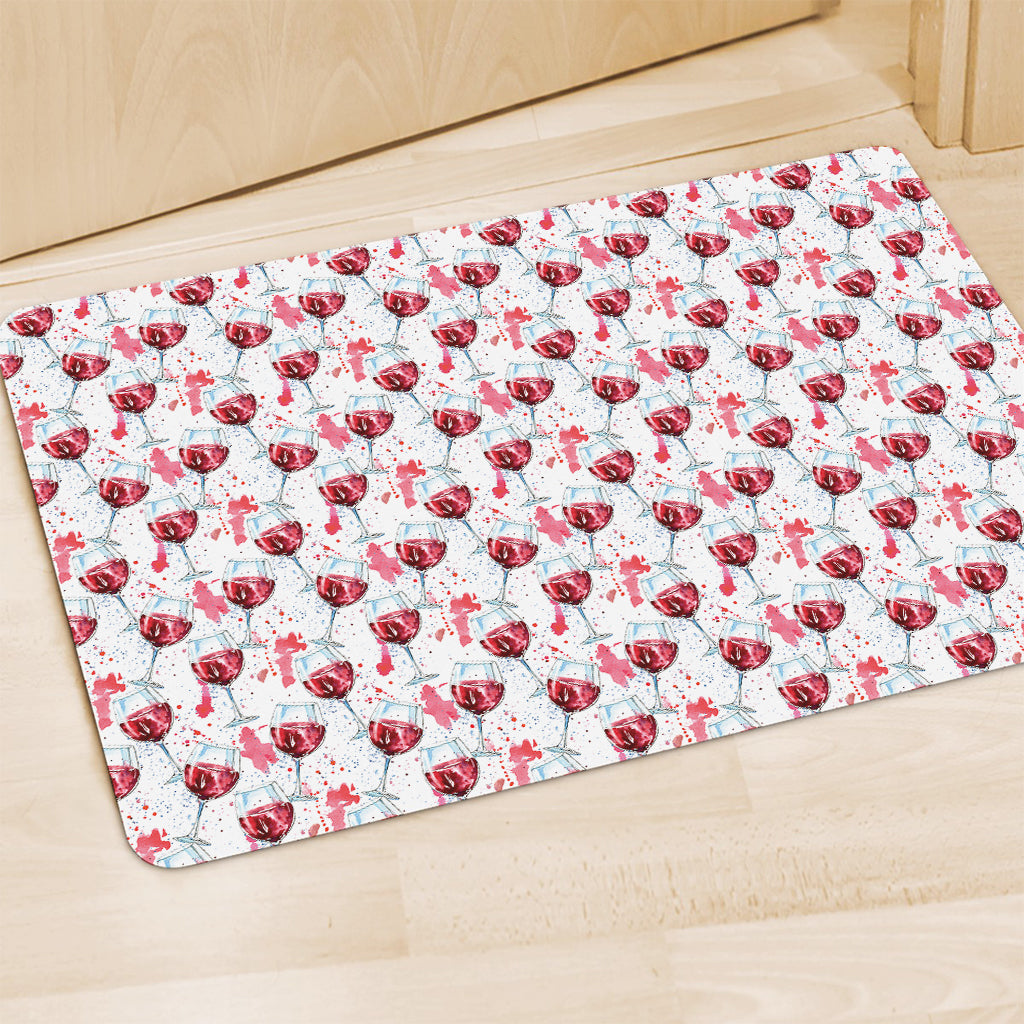 Splash Wine Pattern Print Polyester Doormat