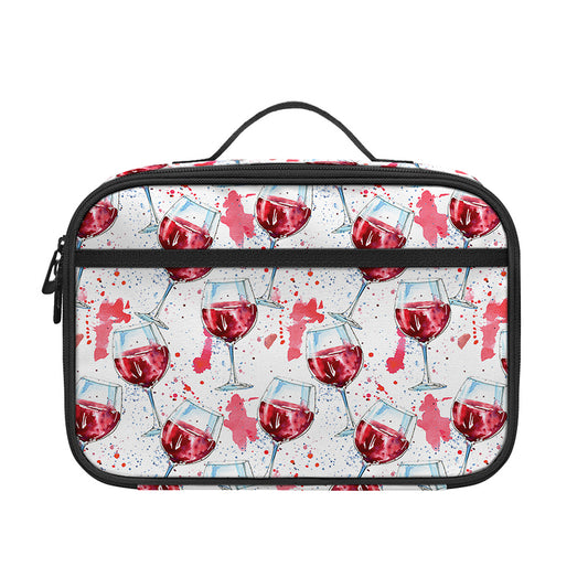 Splash Wine Pattern Print Portable Lunch Bag