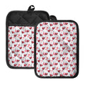 Splash Wine Pattern Print Pot Holders With Pocket