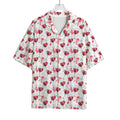 Splash Wine Pattern Print Rayon Hawaiian Shirt