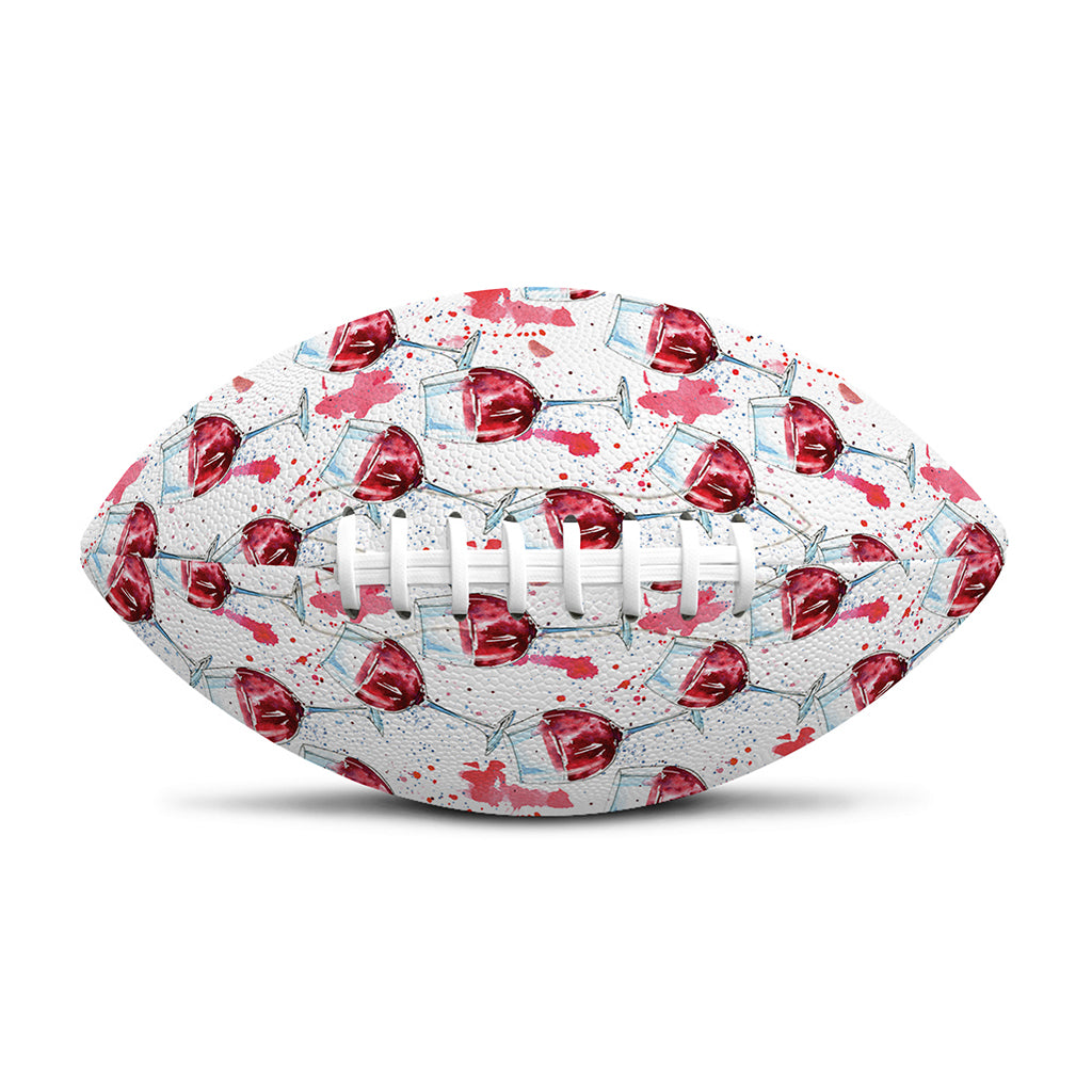 Splash Wine Pattern Print Rugby Ball