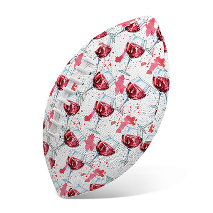 Splash Wine Pattern Print Rugby Ball