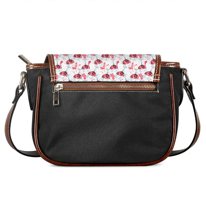Splash Wine Pattern Print Saddle Bag