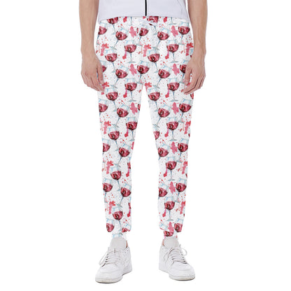 Splash Wine Pattern Print Scuba Joggers