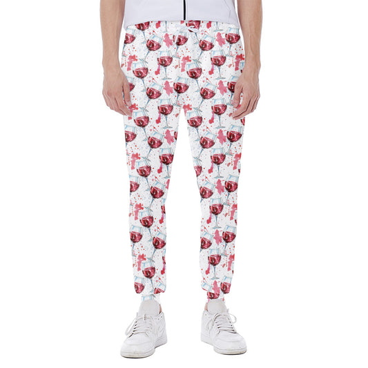 Splash Wine Pattern Print Scuba Joggers