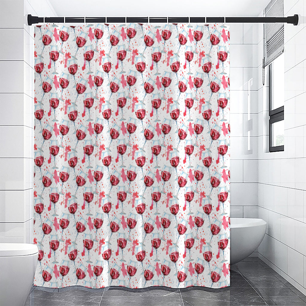Splash Wine Pattern Print Shower Curtain