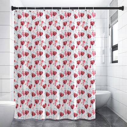 Splash Wine Pattern Print Shower Curtain