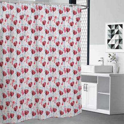Splash Wine Pattern Print Shower Curtain