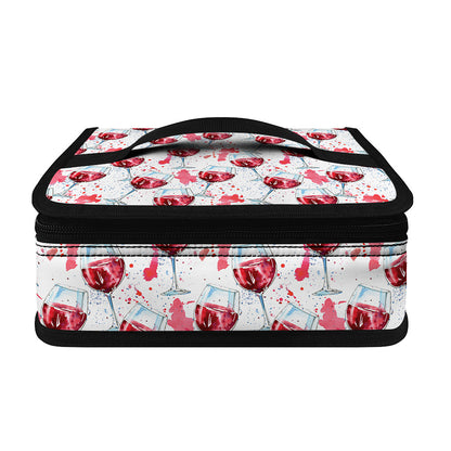 Splash Wine Pattern Print Small Lunch Bag