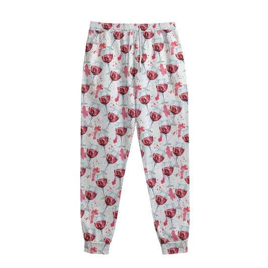 Splash Wine Pattern Print Sweatpants