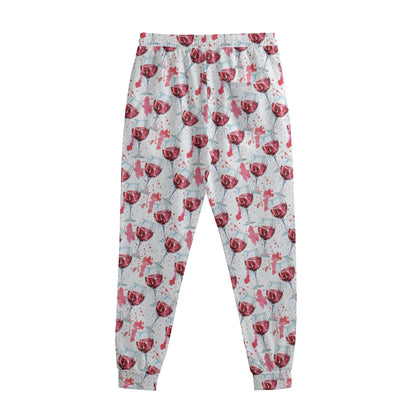 Splash Wine Pattern Print Sweatpants