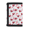 Splash Wine Pattern Print Trifold Wallet