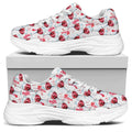 Splash Wine Pattern Print White Chunky Shoes