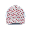 Splash Wine Pattern Print White Mesh Trucker Hat