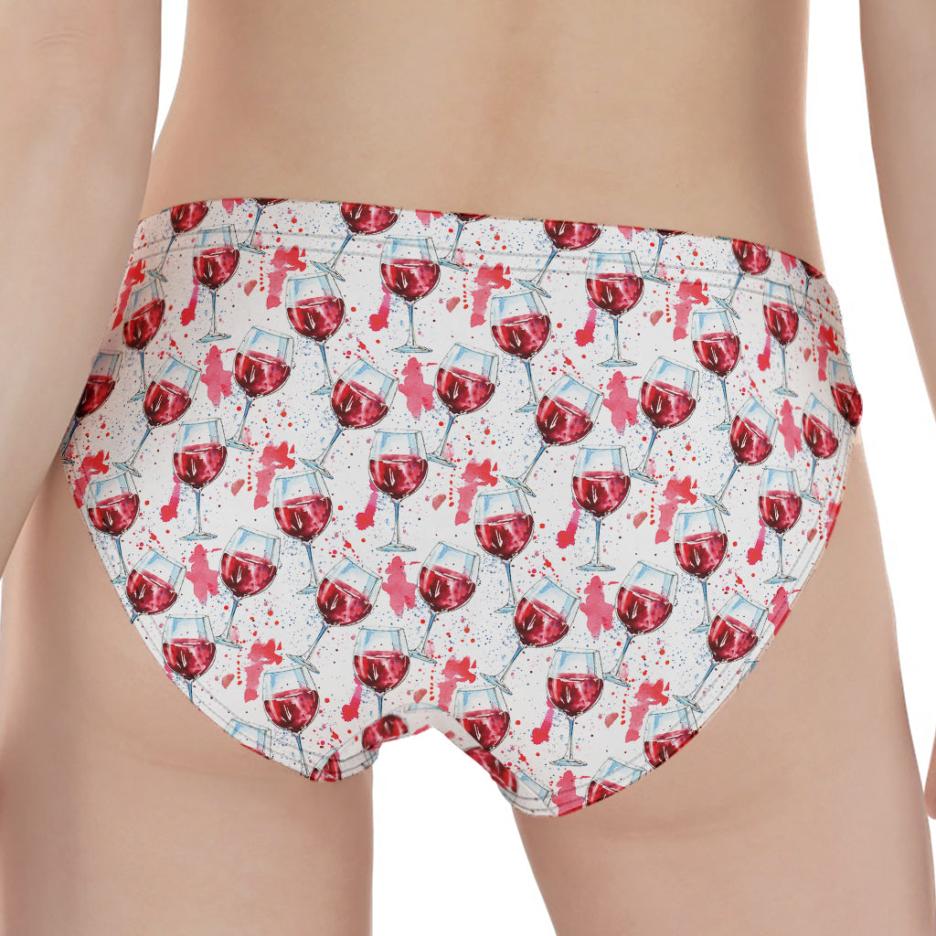 Splash Wine Pattern Print Women's Panties